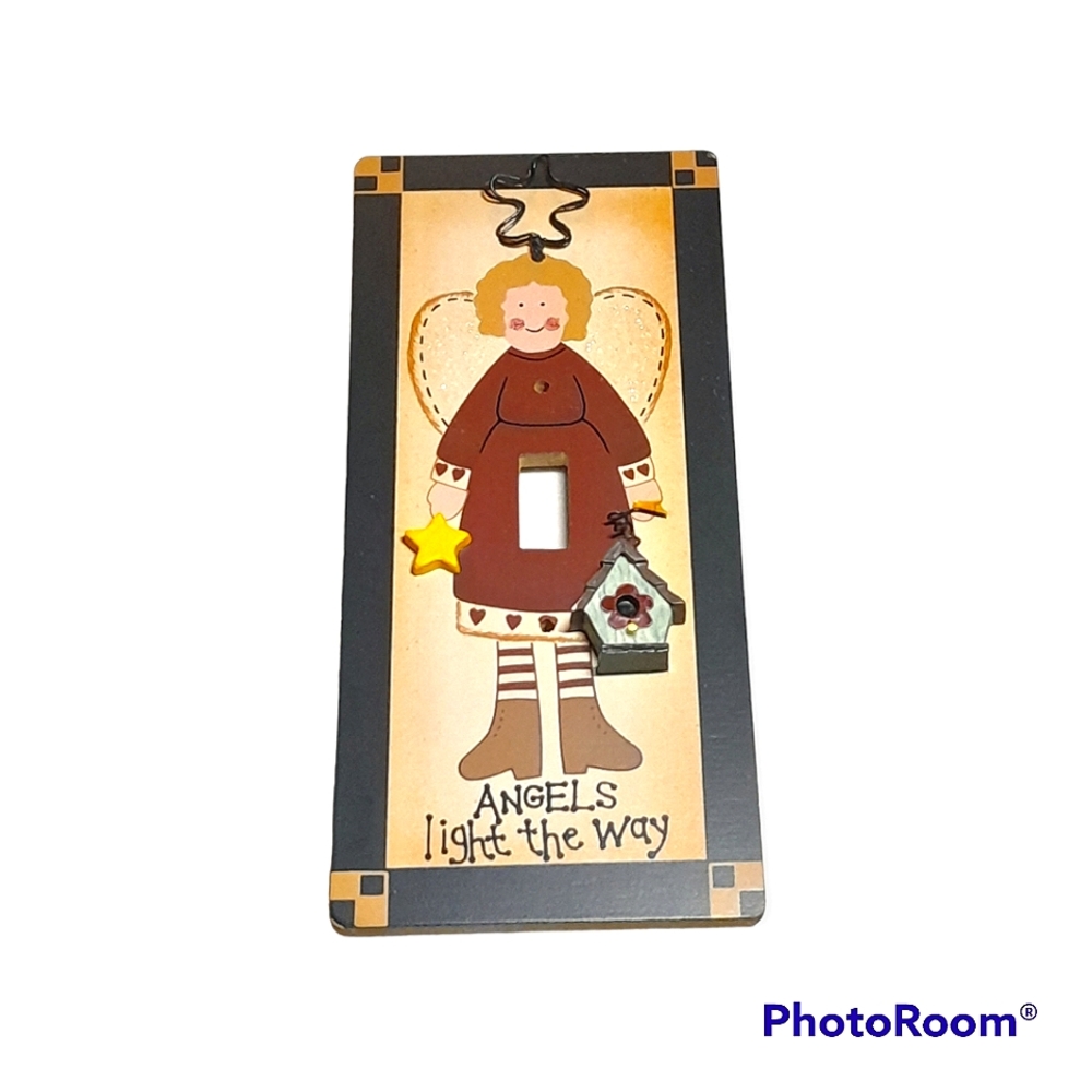 Country Angel Light Switch Cover, NWOT